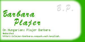 barbara plajer business card